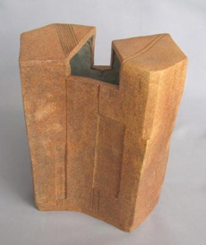 松本伸一 「焼締花器」 縦13.5×横18.0×高24.0cm