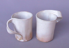 池田秀子 「白釉マグカップ」 径7.5×高9.5cm