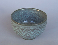 清野幸子 「氷裂青磁」 径11.5×高8.0cm