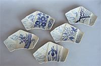 塚田雅啓 「絵替結び型皿」径18.0×9.5　高2.5cm