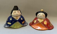 「お雛様」馬渕洋子　男雛 径11.0×9.0 高9.5cm　女雛 径11.0×10.0 高8.0cm
