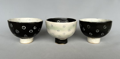 尾形優美 「丸文小鉢」 径11.5×11.5 高8.0cm