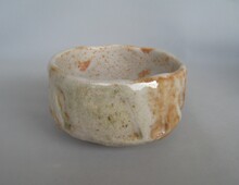 上田元彦　「灰被志野茶碗」　径 11.5×11.5 高7.0cm