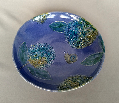 松浦恵子　「皿」　径22.5×22.5 高4.0cm