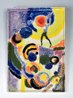 高久眞佐子　「色の魔術師　Sonia Delaunay」径28.0×43.0　高2.5cm